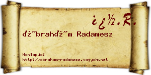 Ábrahám Radamesz névjegykártya